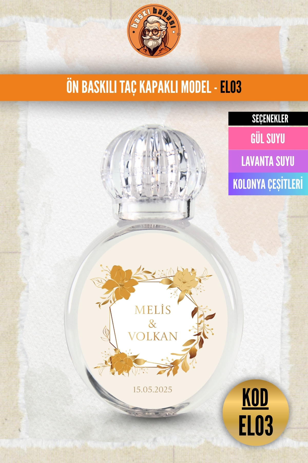 Etiket Baskılı Taç Kapaklı Şişe Etiket Baskılı Taç Kapaklı Şişe